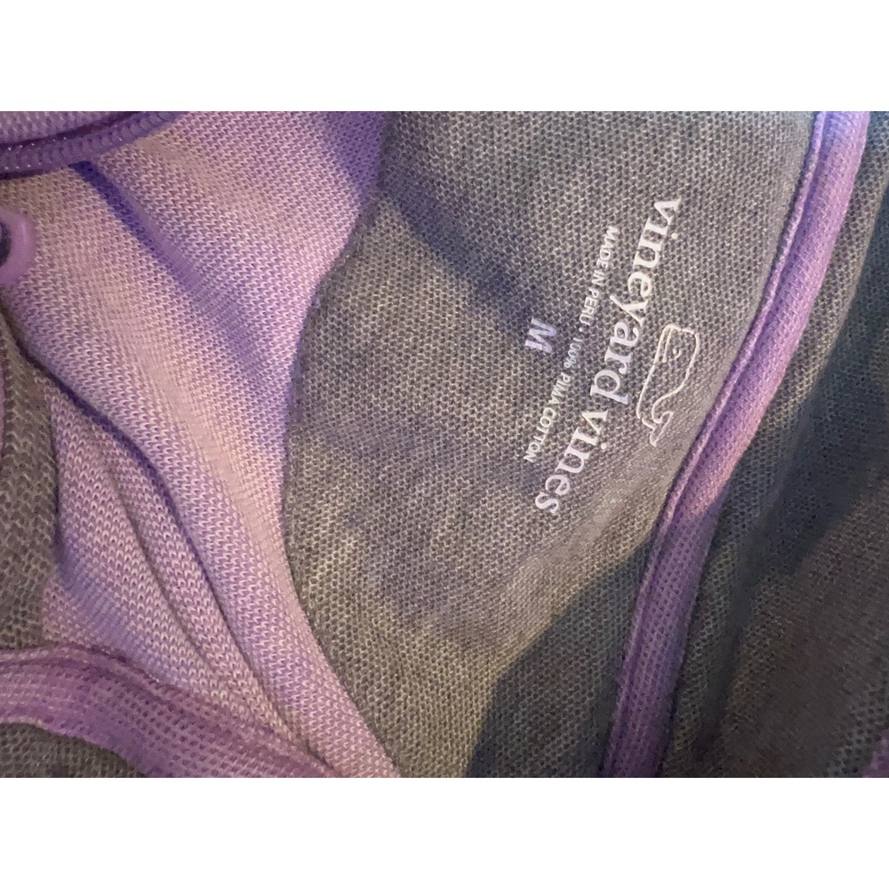 Vineyard Vines Mens Purple 100% Pima Cotton Quarter Zip Pullover Sweater Size M - Picture 5 of 5